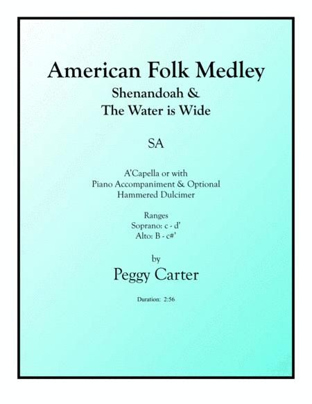 Free Sheet Music American Folk Medley Shenandoah The Water Is Wide Sa With Hammer Dulcimer