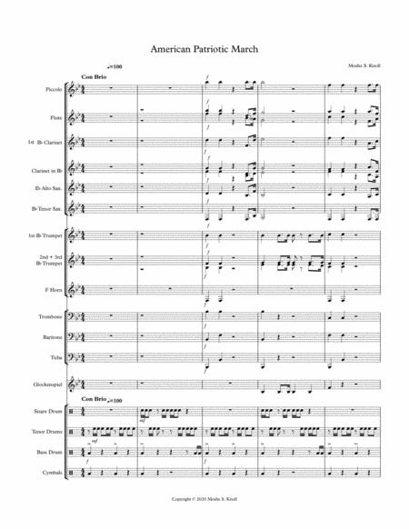 Free Sheet Music American Patriotic March