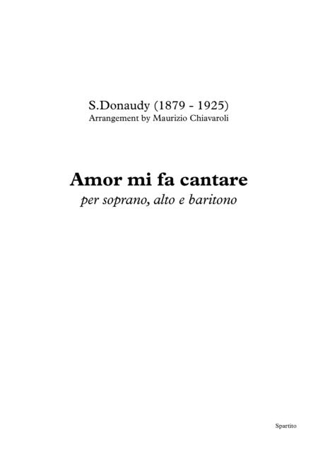 Free Sheet Music Amor Mi Fa Cantare