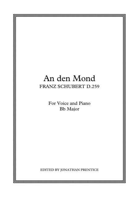 An Den Mond D259 Sheet Music