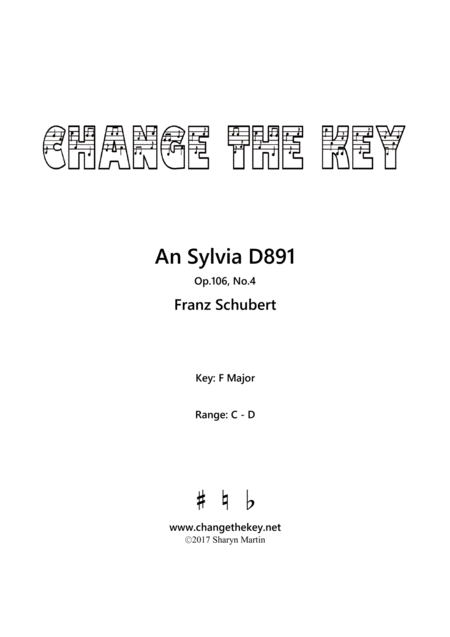 An Sylvia F Major Sheet Music