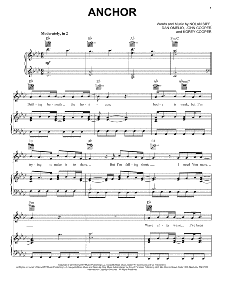 Free Sheet Music Anchor