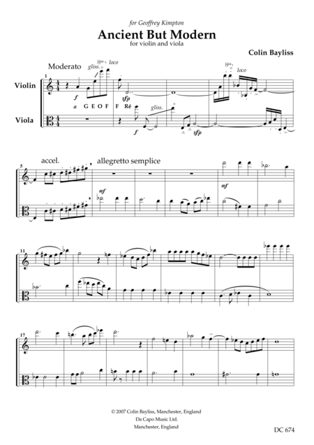 Ancient But Modern Sheet Music