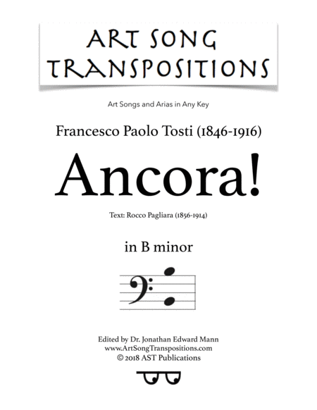 Free Sheet Music Ancora B Minor Bass Clef