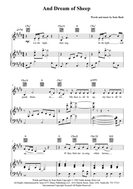 Free Sheet Music And Dream Of Sheep