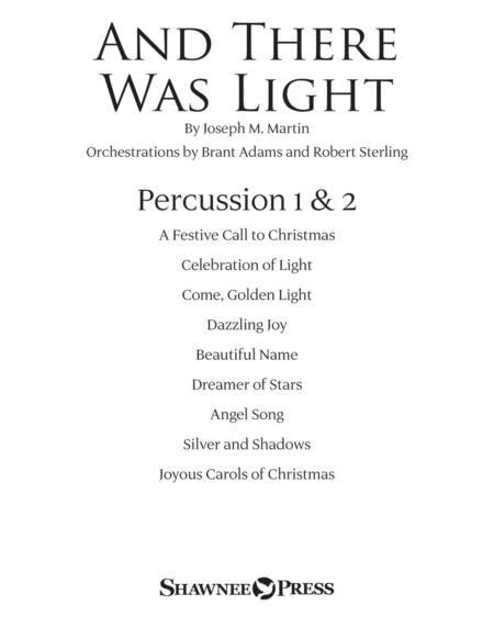 And There Was Light Percussion 1 2 Sheet Music