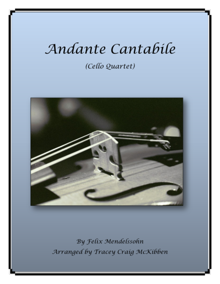 Free Sheet Music Andante Cantabile For Cello Quartet