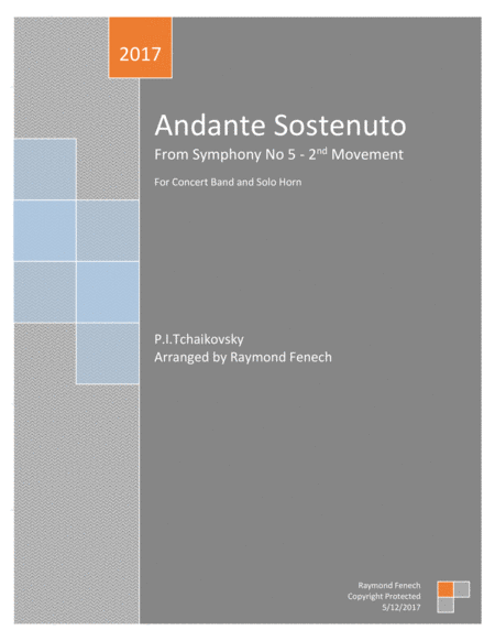 Free Sheet Music Andante Sostenuto From Symphony No 5 2nd Movement Concert Band And Solo Horn