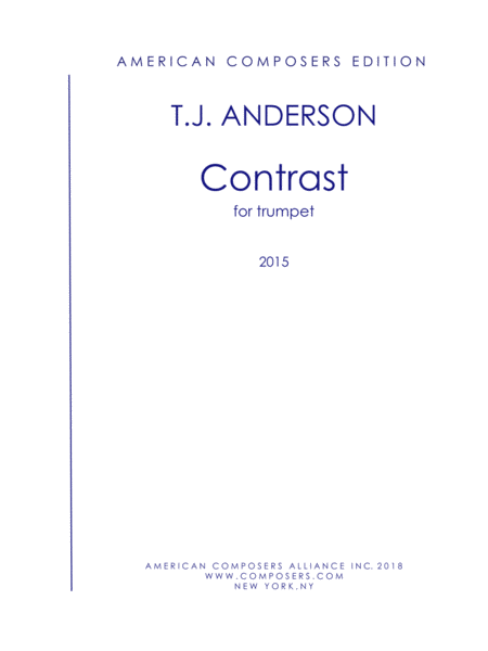 Anderson Contrast Sheet Music