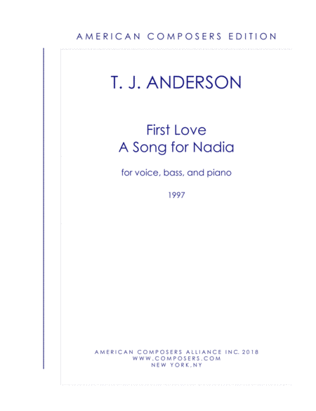 Free Sheet Music Anderson First Love A Song For Nadia