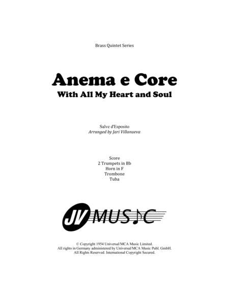 Anema E Core With All My Heart And Soul For Brass Quintet Sheet Music