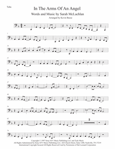 Free Sheet Music Angel Tuba