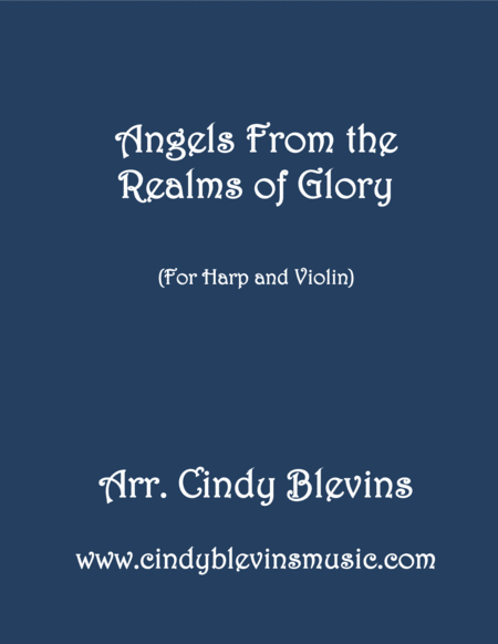 Free Sheet Music Angels From The Realms Of Glory Arranged For Harp And Violin