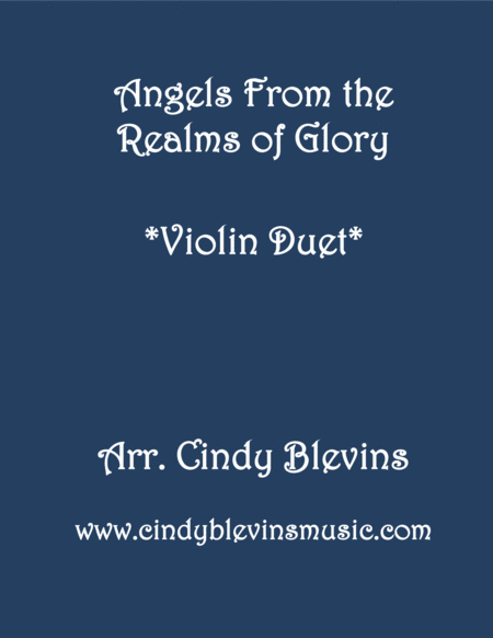 Angels From The Realms Of Glory For Violin Duet Sheet Music