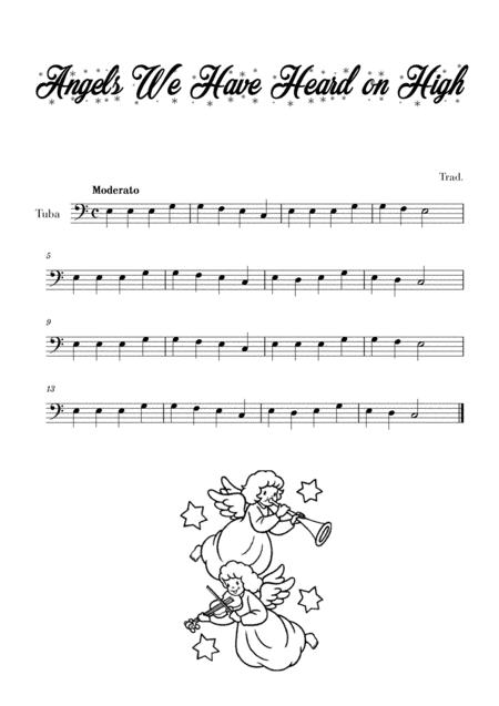 Free Sheet Music Angels We Have Heard On High For Tuba