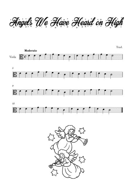 Angels We Have Heard On High For Viola Sheet Music