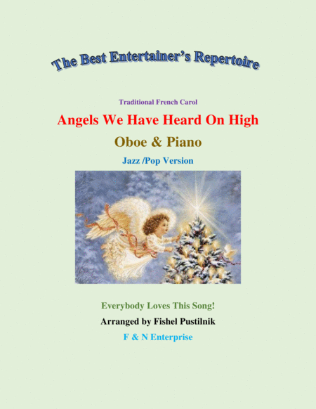 Free Sheet Music Angels We Have Heard On High Piano Background For Oboe And Piano