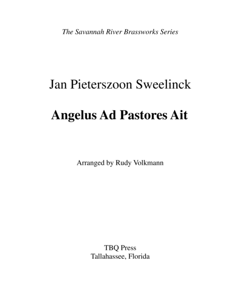 Free Sheet Music Angelus Ad Pastores Ait