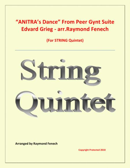 Anitras Dance E Grieg String Quintet Sheet Music