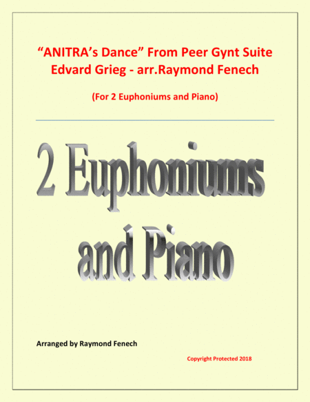 Anitras Dance From Peer Gynt 2 Euphoniums And Piano Sheet Music