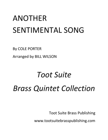 Free Sheet Music Another Sentimental Song