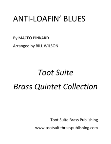 Free Sheet Music Anti Loafin Blues