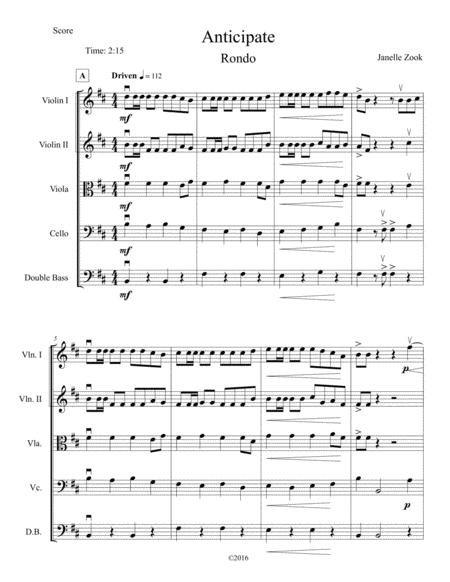 Free Sheet Music Anticipate