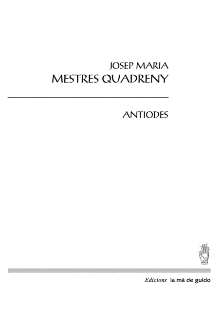 Free Sheet Music Antiodes