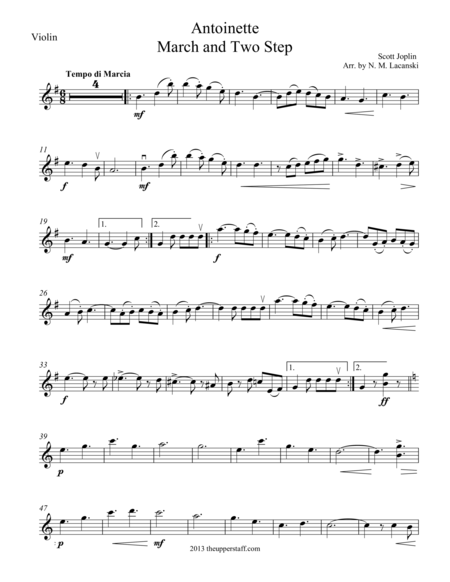 Antoinette Easy Sheet Music