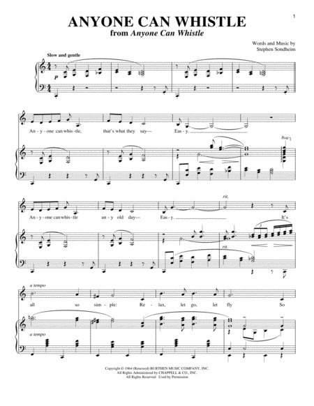 Free Sheet Music Anyone Can Whistle