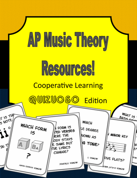 Ap Music Theory Cooperative Learning Quizuoso Sheet Music