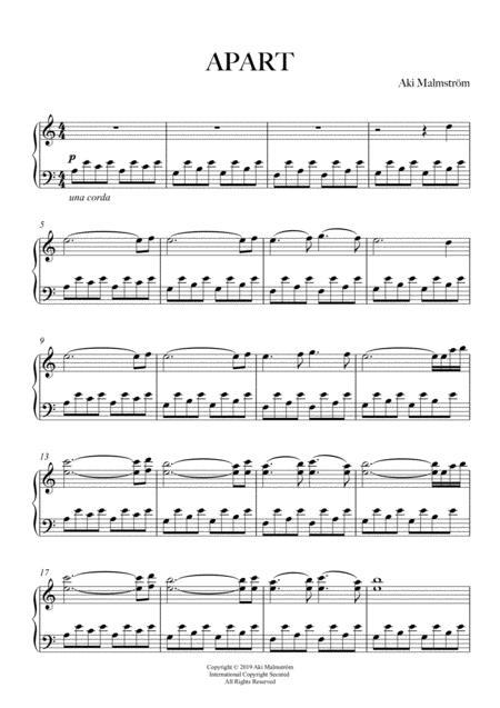 Free Sheet Music Apart Aki Malmstrm