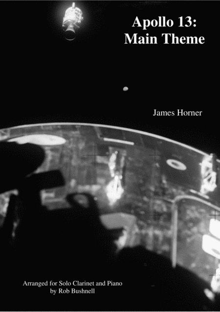 Free Sheet Music Apollo 13 Main Theme James Horner Solo Clarinet And Piano