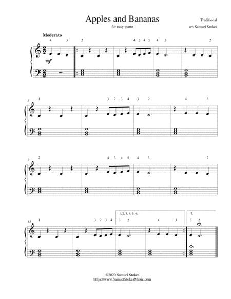 Apples And Bananas For Easy Piano Sheet Music