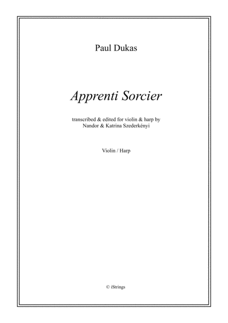 Free Sheet Music Apprenti Sorcier For Violin Harp