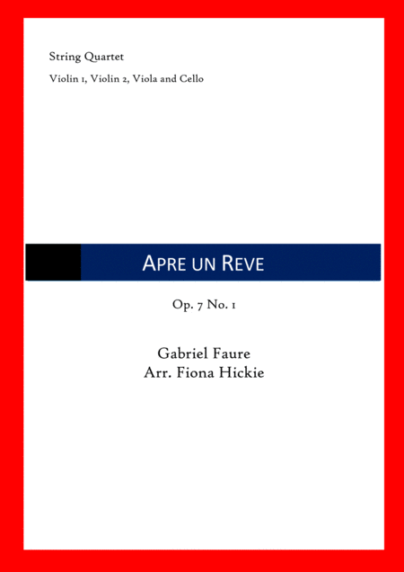 Free Sheet Music Aprs Un Rve