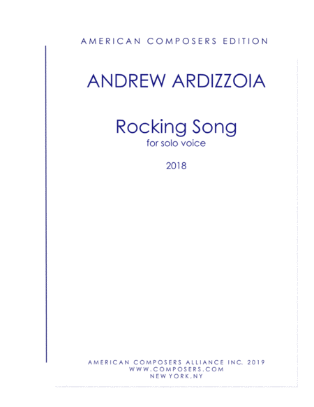 Ardizzoia Rocking Song Sheet Music