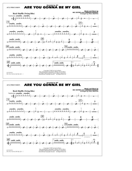 Free Sheet Music Are You Gonna Be My Girl Arr Paul Murtha Aux Percussion