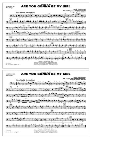 Free Sheet Music Are You Gonna Be My Girl Arr Paul Murtha Baritone B C