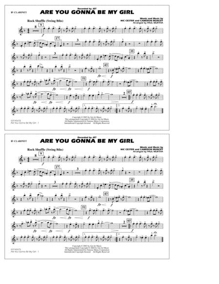 Free Sheet Music Are You Gonna Be My Girl Arr Paul Murtha Bb Clarinet