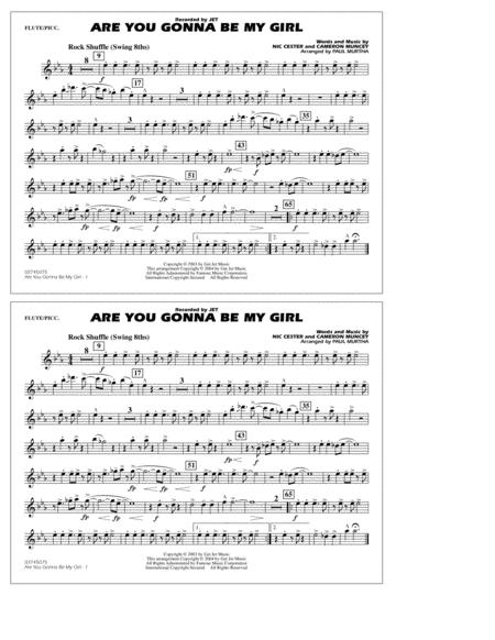 Free Sheet Music Are You Gonna Be My Girl Arr Paul Murtha Flute Piccolo