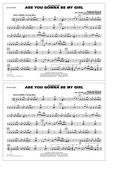 Are You Gonna Be My Girl Arr Paul Murtha Quad Toms Sheet Music