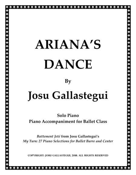 Free Sheet Music Arianas Dance