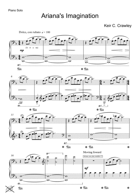 Free Sheet Music Arianas Imagination