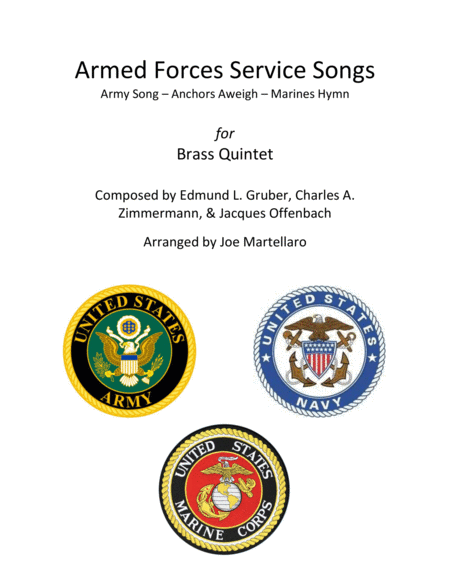 Free Sheet Music Armed Forces Service Songs