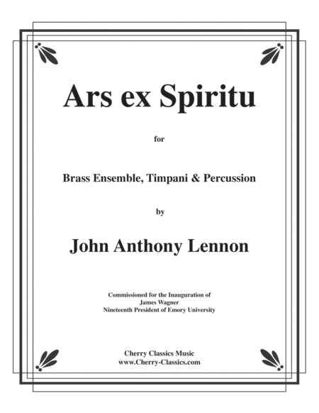 Ars Ex Spiritu For Large Brass Ensemble And Percussion Sheet Music