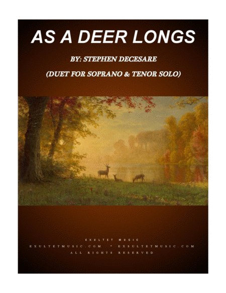 As A Deer Longs Duet For Soprano And Tenor Solo Sheet Music