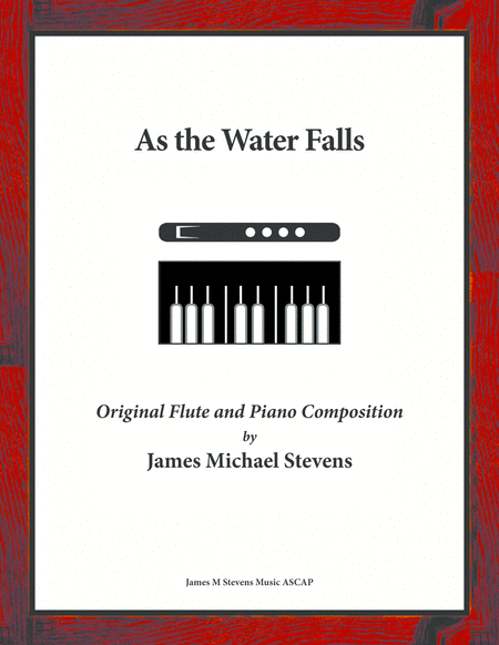 As The Water Falls Flute Piano Sheet Music