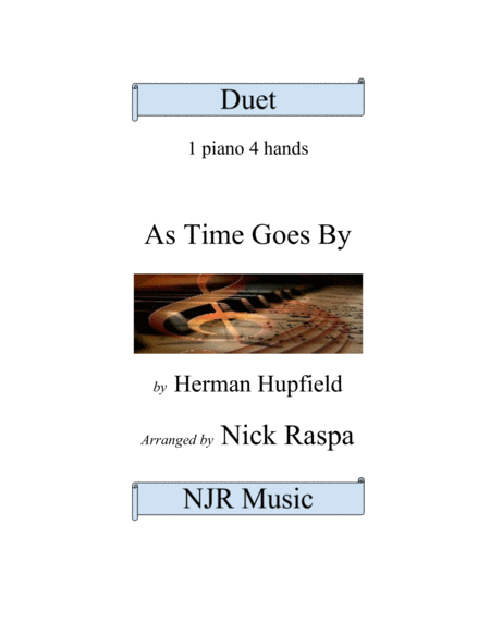 Free Sheet Music As Time Goes By 1 Piano 4 Hands Advanced Intermediate