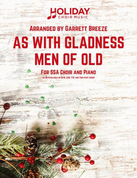 Free Sheet Music As With Gladness Men Of Old Ssa